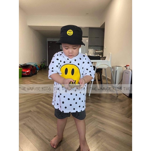 Áo Thun Bé Trai Áo Phông Trẻ Em Cotton Cao Cấp THE HOUSE KIDS Hoạ Tiết Mặt Cười