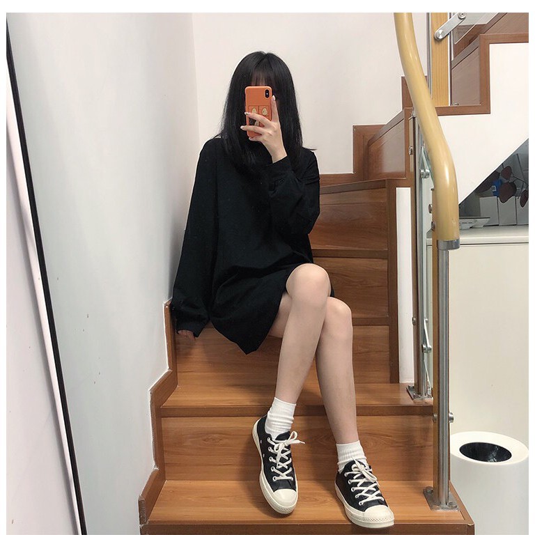 VÁY SWEATER TAY BỒNG TẶNG KÈM BELT HOT - ĐẦM MẶC 2 KIỂU -