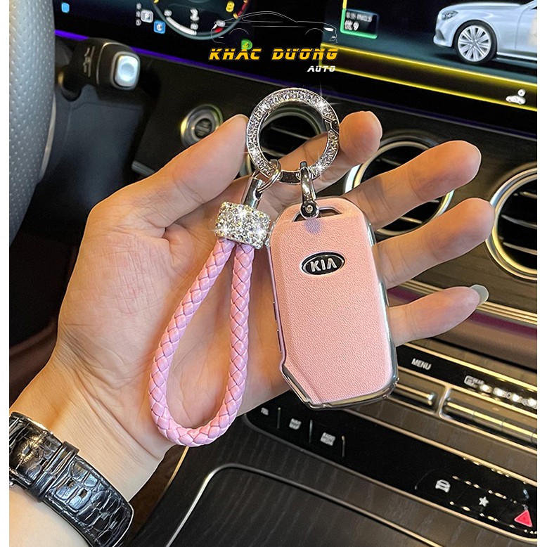 Ốp chìa khoá Kia Cerato nhựa TPU đính đá nhân tạo sang trọng