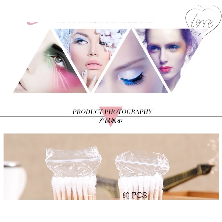 [Hàng mới về] Hộp 35 Tăm Bông Hai Đầu Kháng Khuẩn Dùng Một Lần Tiện Dụng