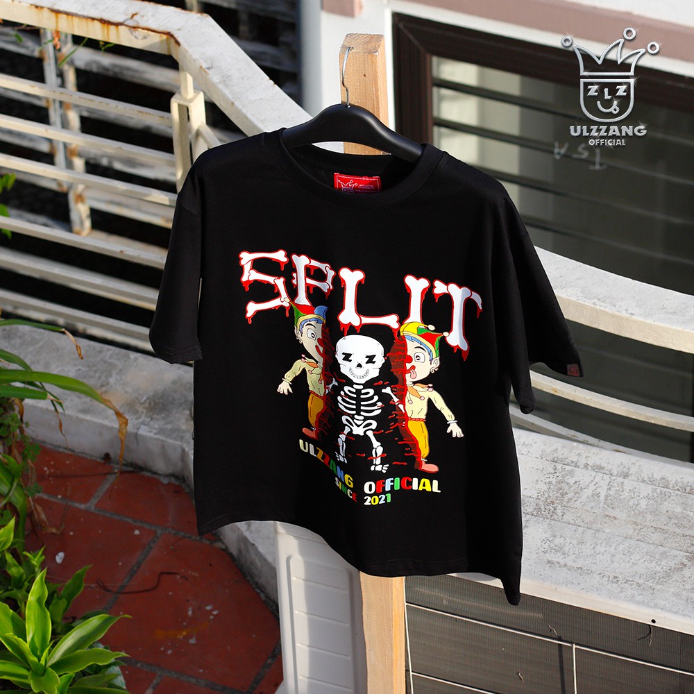 Áo thun local brand ULZZ ulzzang split form dáng rộng tay lỡ unisex dành cho genz U-17
