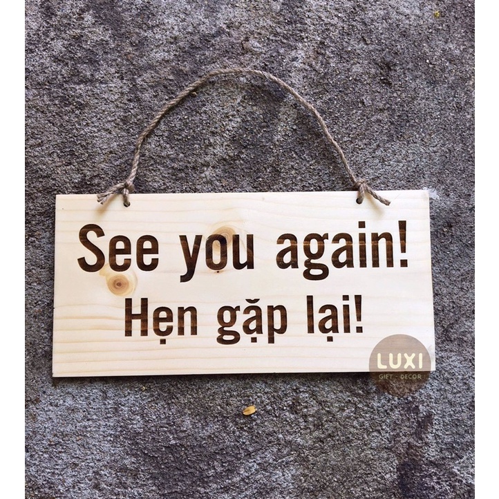 HCM | Bảng gỗ treo cửa decor, Bảng gỗ treo cửa thông báo LUXI DECOR HCM