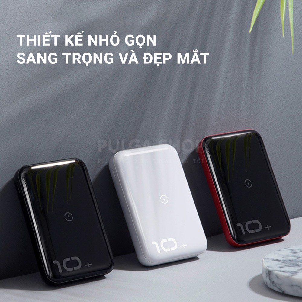 Sạc Dự Phòng Không Dây Baseus 10000mAh Hỗ Trợ Sạc Nhanh 18W PD3.0/QC 3.0 Dành Cho Iphone Samsung Xiaomi Huawei