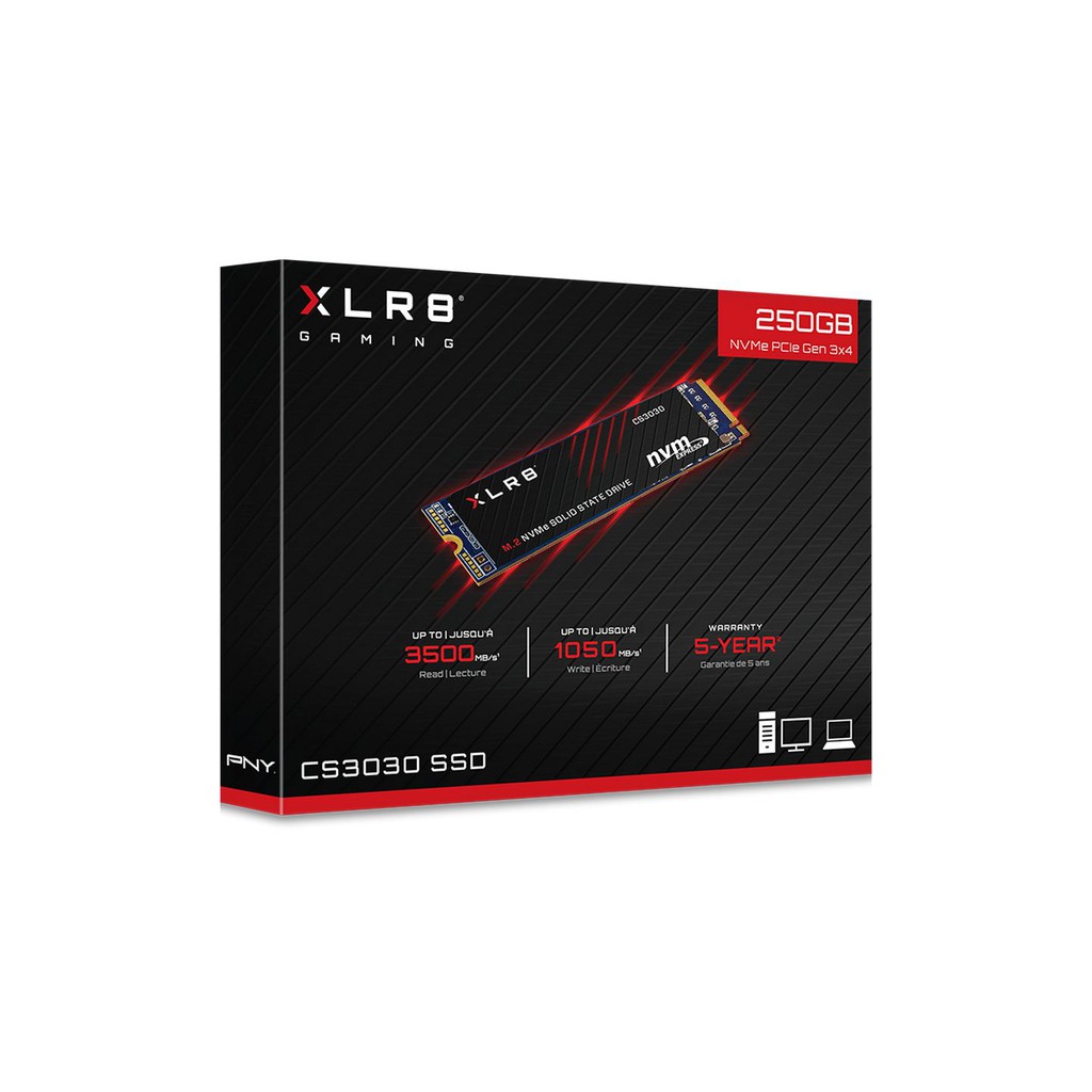 Ổ cứng SSD M2 PNY Gaming 250GB/ 1TB - XLR8 CS3030 NVMe, PCIe có tản nhiệt - BH 36 Tháng