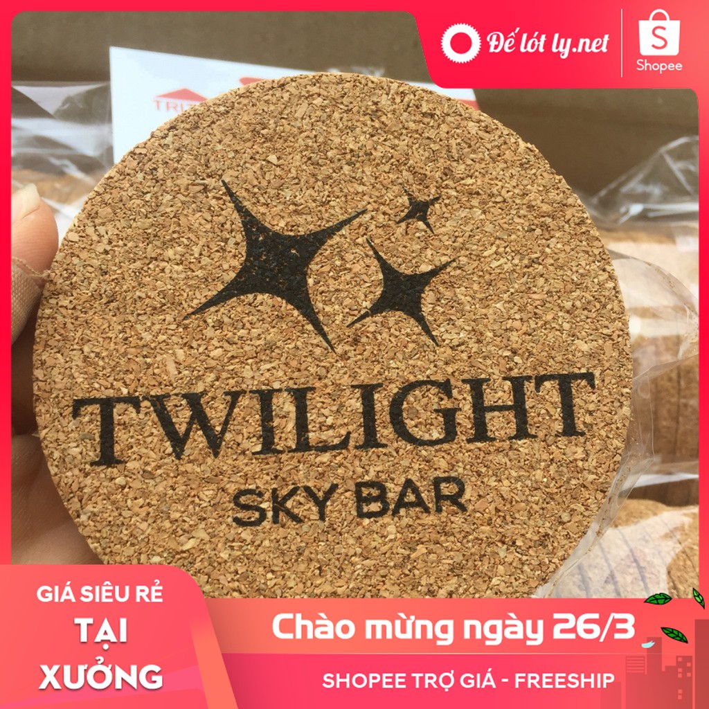 Đế lót ly gỗ ép sử dụng trong các quán bar, quán cafe, trà sữa, nhà hàng, hộị nghị. {shopee}