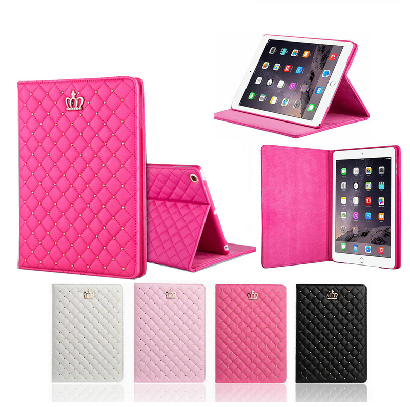 Bao Da Máy Tính Bảng Họa Tiết Vương Miện Cho ipad 2 / 3 / 4 Pro10.5 '' / Mini 1 / 2 / 3 / 4 / 5 Air 1 2 3 10.5 '' / 5 / 6 / 7th gen 9.7 '' 10.2 '' Vỏ Bọc Vô Lăng Xe Hơi Chất Lượng Cao Chuyên Dùng