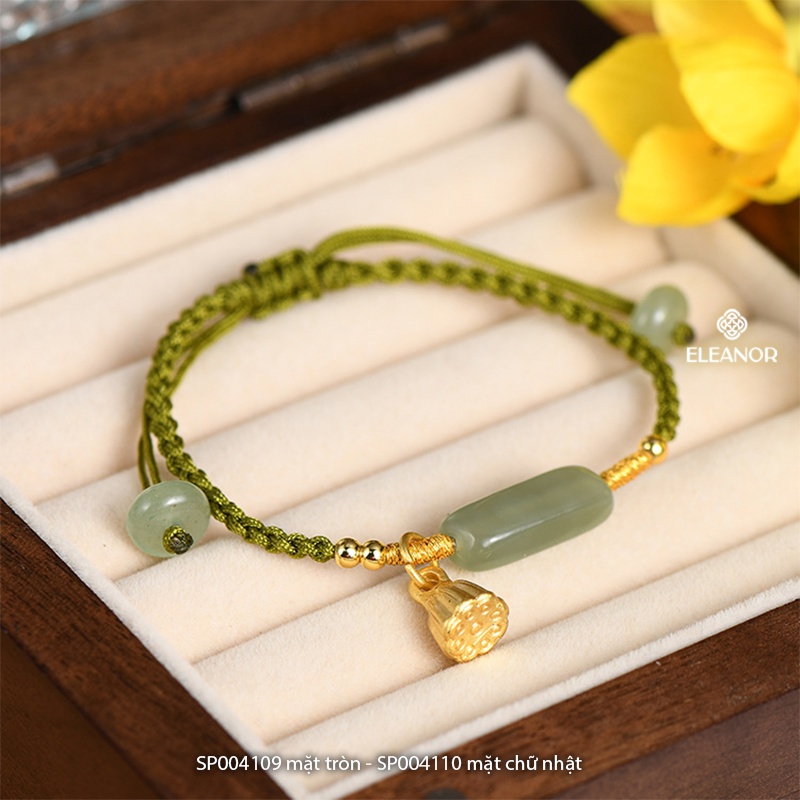 Lắc tay nữ dây rút Eleanor Accessories mặt chữ nhật phụ kiện trang sức kiểu dáng quý phái thanh lịch