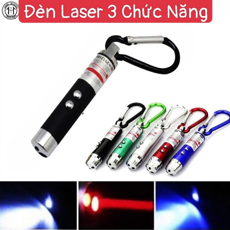 Đèn Laser 3 Chức Năng Có Móc Khóa