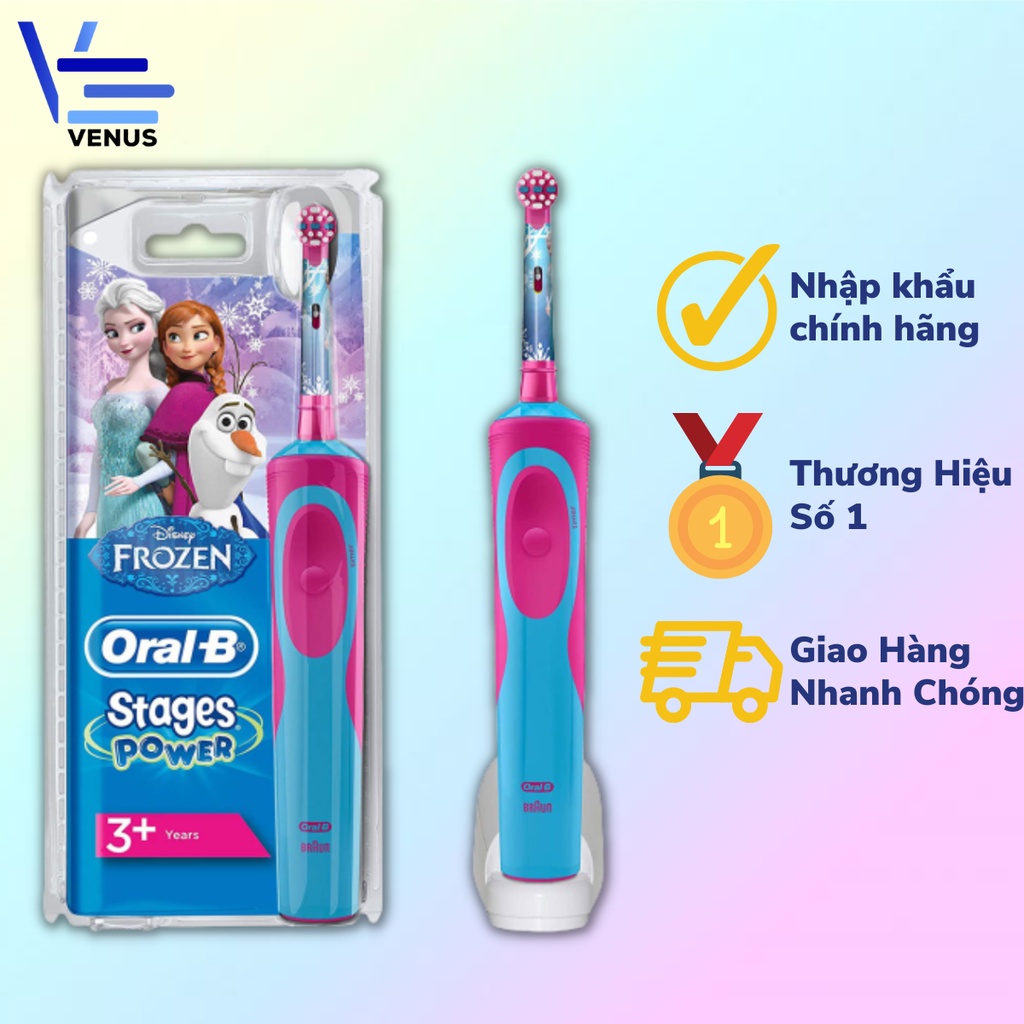 Bàn Chải Điện Trẻ Em Oral-B Stages Power Frozen 5+, Bàn chải điện cho bé, Chăm sóc răng miệng cho trẻ