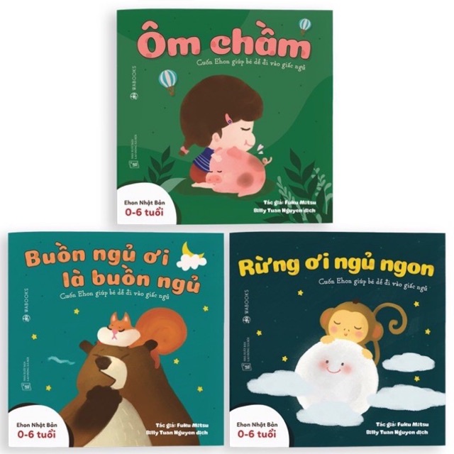 Sách Ehon Nhật Bản - Combo 3 cuốn Buồn ngủ ơi là buồn ngủ - Dành cho trẻ từ 0 - 6 tuổi