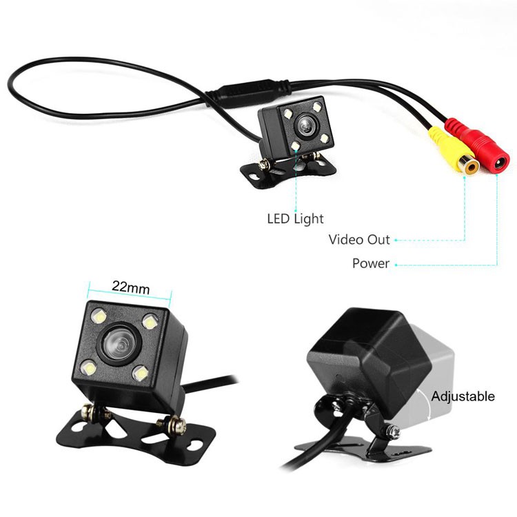 Bộ Màn Hình Gấp LCD 4.3" Và Camera Lùi 4 Led Siêu Nét Cho Ô Tô BSJ-4062