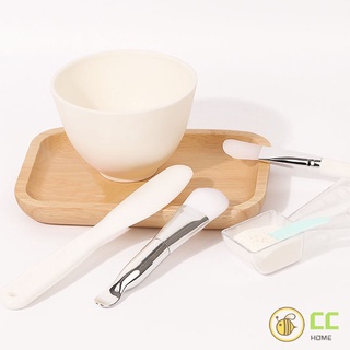 Bộ dụng cụ trộn kem/mặt nạ bằng silicon mềm chăm sóc da