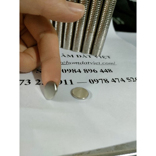 (10 viên) nam châm 12*1.5mm làm vúi ví da, cặp sách da, nam châm nhà máy sản xuất hộp siêu hít