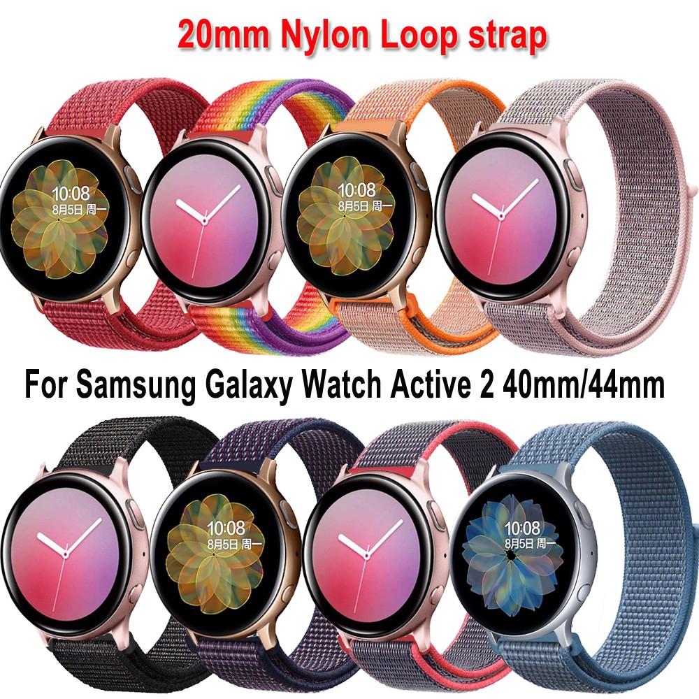 Dây Đeo Nylon 20mm Cho Đồng Hồ Thông Minh Samsung Galaxy Active 2 40mm 44mm