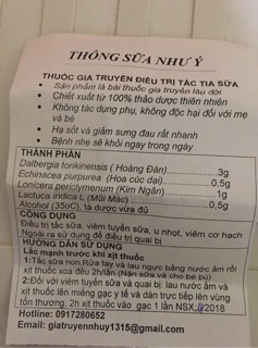 Combo ba chai thuốc thông tia sữa
