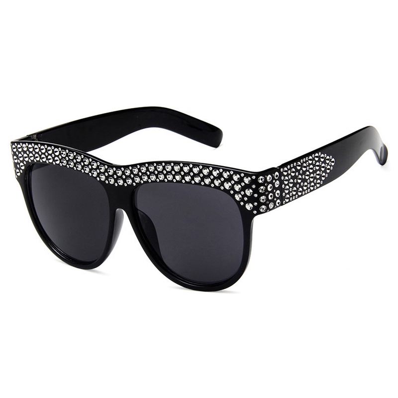 Kính mát gọng vuông đính kim cương thời trang cho nữ Samjune