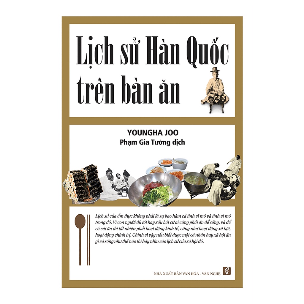 Sách Lịch sử Hàn Quốc trên bàn ăn