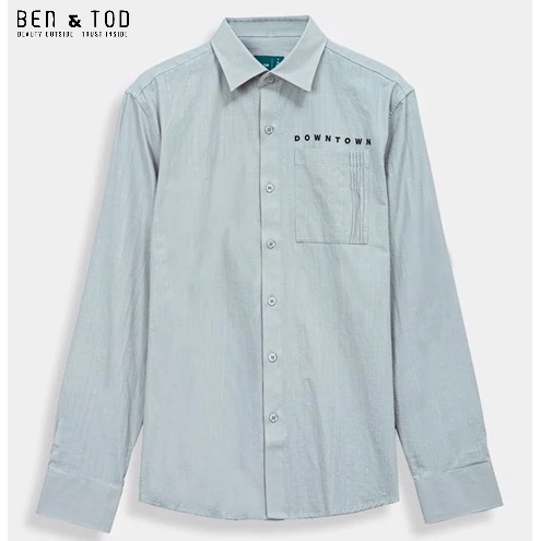 Áo sơ mi nam BEN & TOD tay dài công sở tôn dáng, vải cotton lụa không nhăn, thấm hút mồ hôi 21049