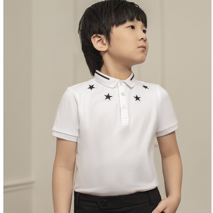 Áo polo cộc tay cho bé trai 137Kids hình ngôi sao chất cotton thoáng mát