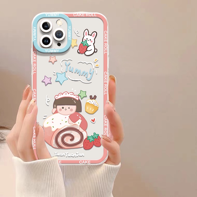 Ốp Điện Thoại Silicon TPU Mềm Trong Suốt Họa Tiết Thỏ Dễ Thương Cho IPhone 14 13 12 Pro XS Max X XR 11 8 7 6 6S 14 Plus