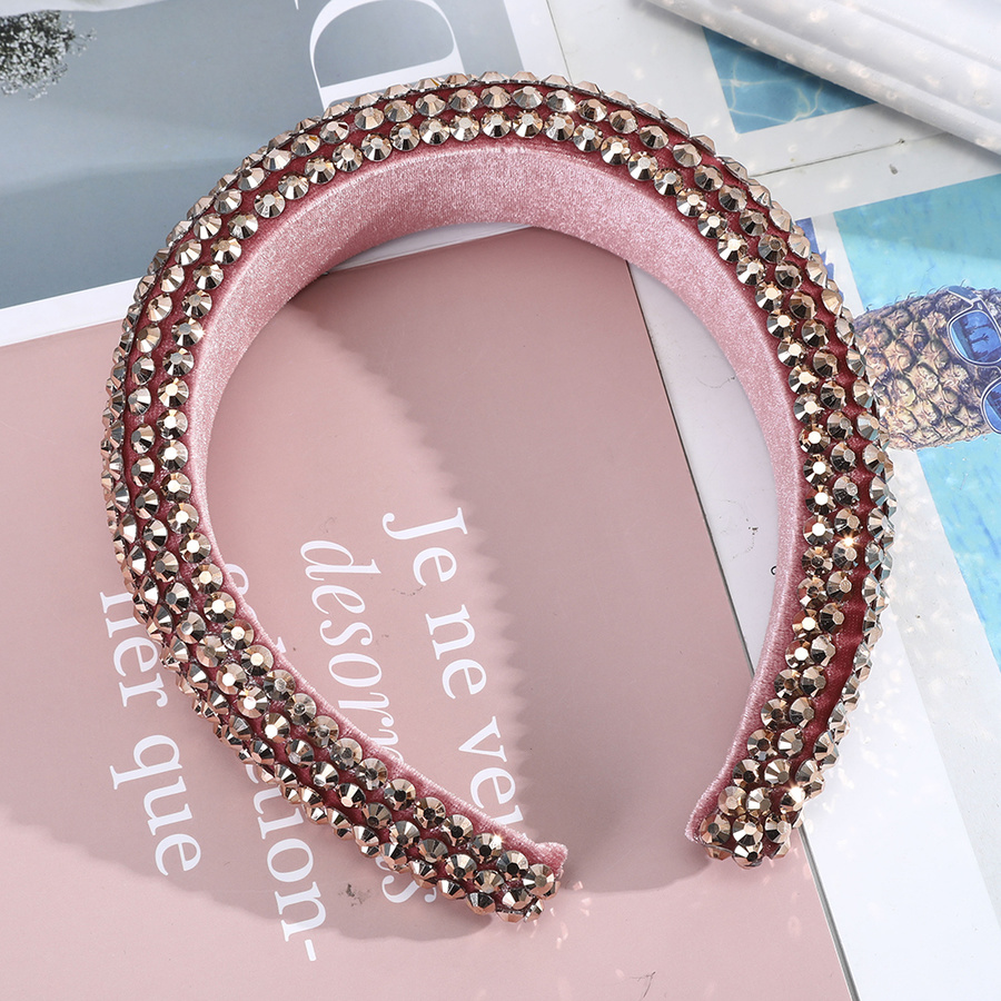 Băng Đô Cài Tóc Bản Rộng Đính Đá Thời Trang Cho Nữ