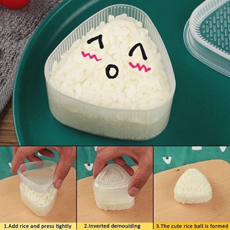 Set 7 Khuân Nén Cơm Bento - Làm Bánh - Hình Dễ Thương " Tìm , Gấu, Tam Giác, Peppa, Chuột, Hoa"