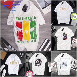 Áo Thun Nam, Nữ In Hình Avenger California Hollister Ecko Ogirin Đơn Giản Cổ Tròn - Chất Vải Cotton Cao Cấp