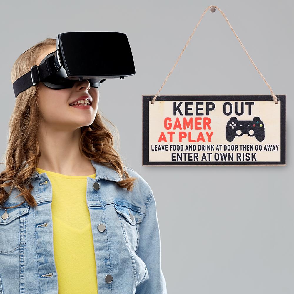MUVAKO Bảng Gỗ Chơi Game I 'M Gamer Vui Nhộn Dùng Làm Quà Tặng Cho Thanh Thiếu Niên