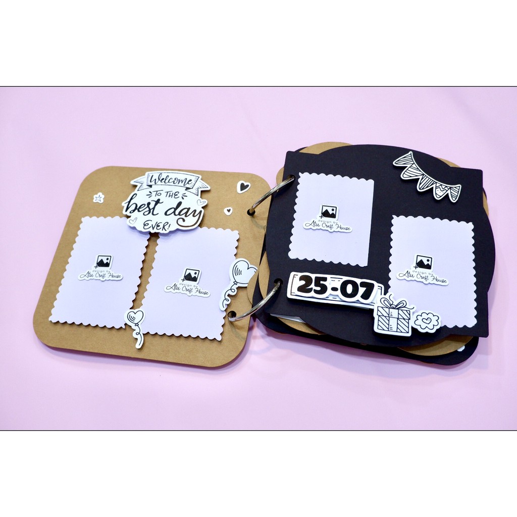 BIRTHDAY PHOTOBOOK - ALBUM SINH NHẬT - 6 TRANG + KHOEN CÒNG + HỘP QUÀ