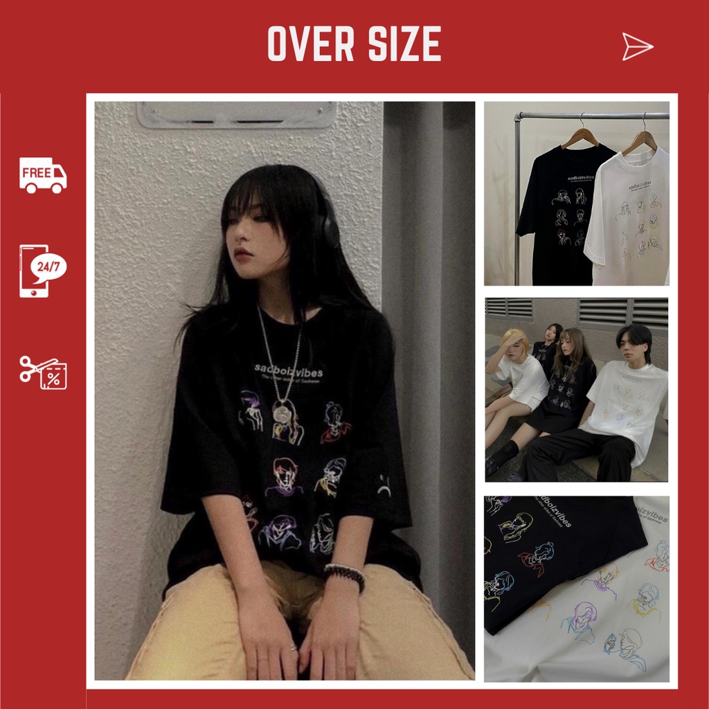 Áo thun SADBOIZVIBES TOSS TEE - BLACK / WHITE Sadboiz phong cách trẻ trung năng động, thun Unisex - OVERSIZE
