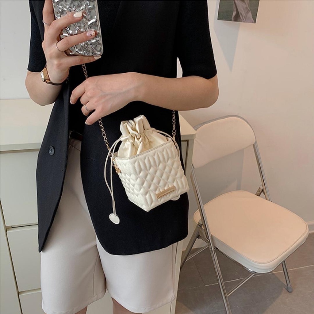 Túi xách nữ mini đeo chéo dáng hộp da dập vân chanh sả thời trang Hàn Quốc TX9
