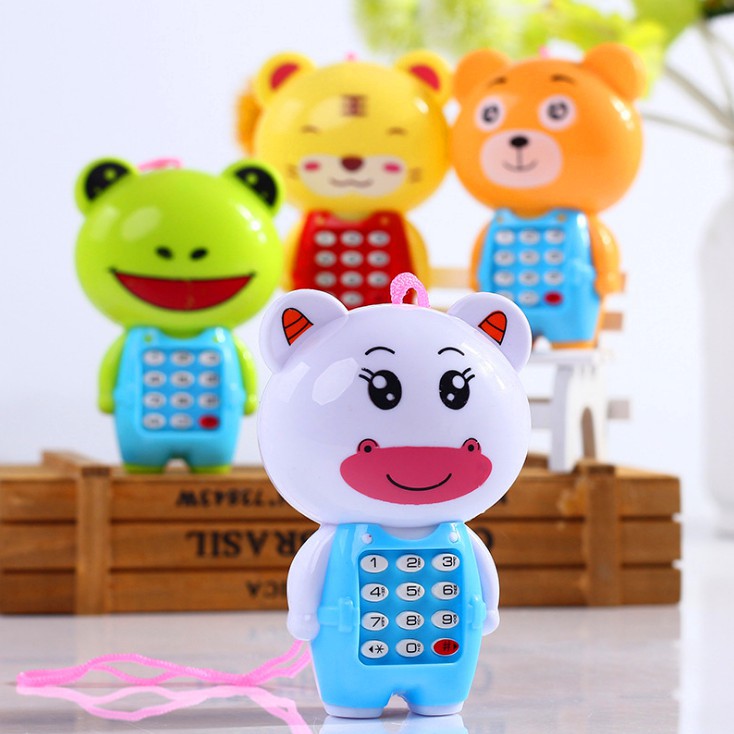 Đồ chơi điện thoại thiết kế kiểu động vật hoạt hình có nhạc dành cho trẻ em