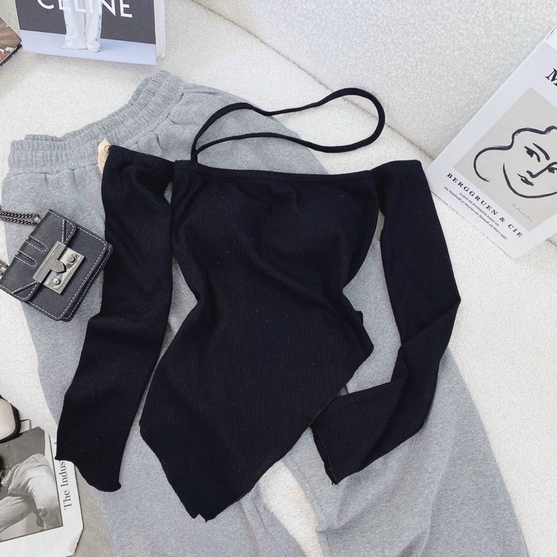 Set áo yếm + quần jogger cách điệu