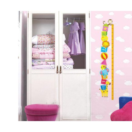 Decal trang trí thước đo Xiếc thú cho Bé