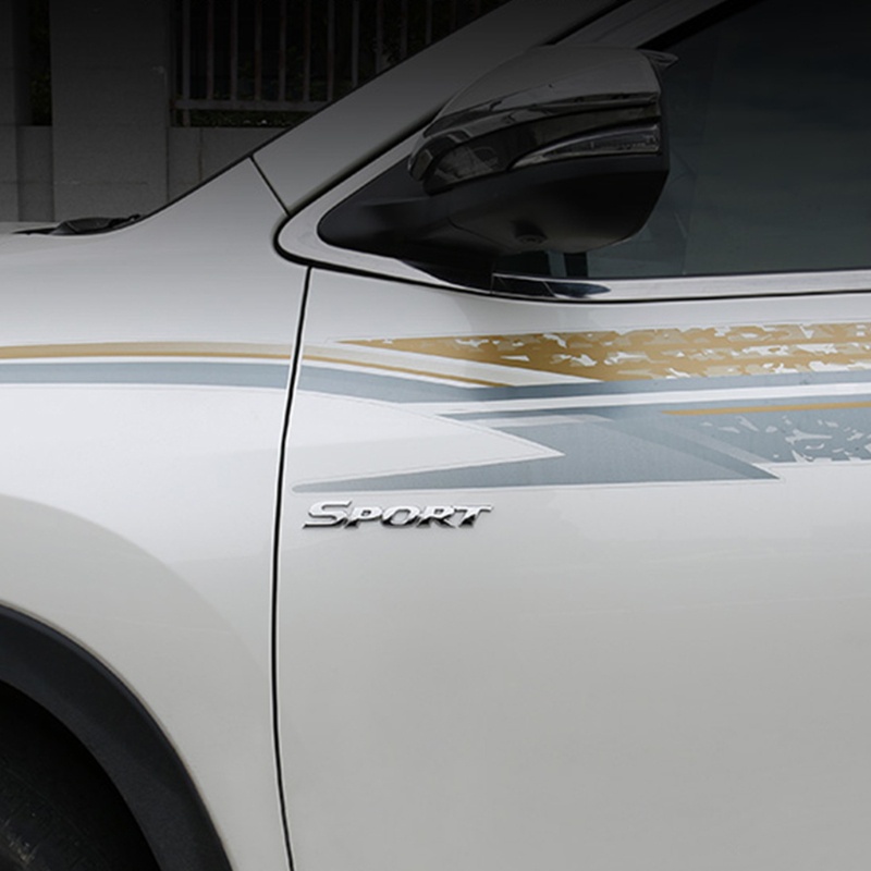 Miếng Dán 3D Chữ SPORT Bằng Crom ABS Dùng Trang Trí Cửa Xe Hơi