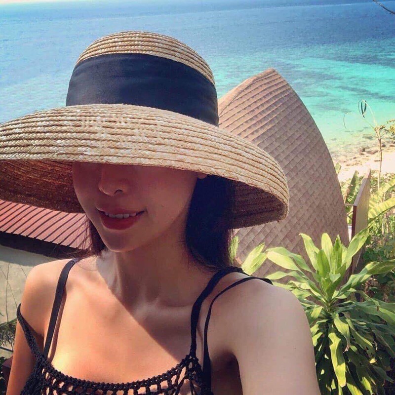 Mũ cói lồng đèn cao cấp Tiệm Cô Hìn làm từ cói tự nhiên đi biển vành rộng che nắng tốt ship 1h đóng thùng không lo hỏng