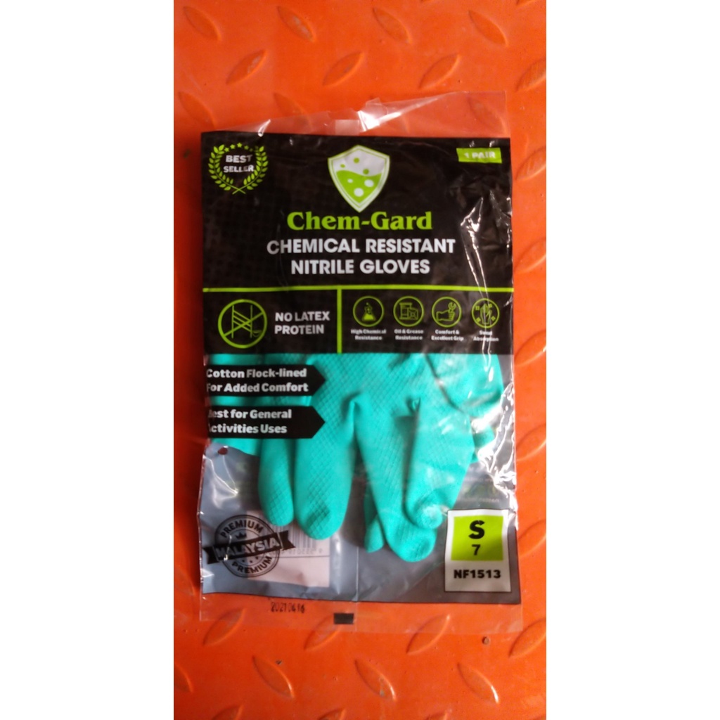 Găng tay cao su Malaysia Nitrle NF1513, găng tay chống hóa chất, chịu dầu, nhập khẩu chính hãng