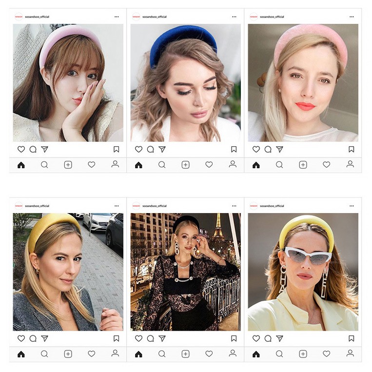 Băng đô cài tóc Hàn Quốc bọc vải nhung kết bính kiểu vintage siêu đẹp CN03.23