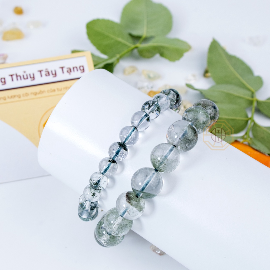 Vòng Tay Phong Thủy Đá Ưu Liinh Xanh Tự Nhiên [TẶNG HỘP GỖ CAO CẤP] tài lộc nam nữ mệnh Mộc Hỏa - Phong Thủy Tây Tạng