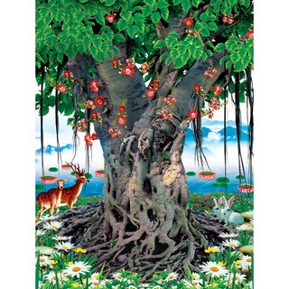 Tranh dán tường VTC cây bồ đề UD0793 kim sa