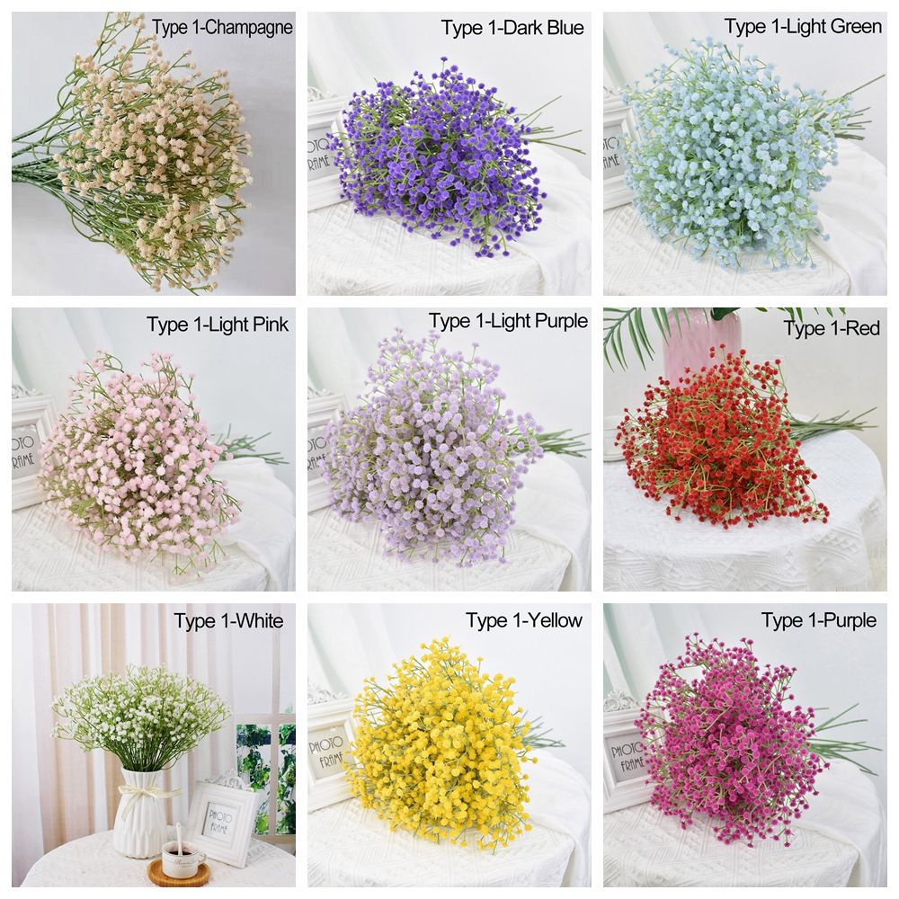 Bó hoa baby giả 108 bông trang trí nhà cửa/ tiệc cưới DIY