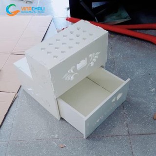 kệ gác để chân làm móng có ngăn kéo