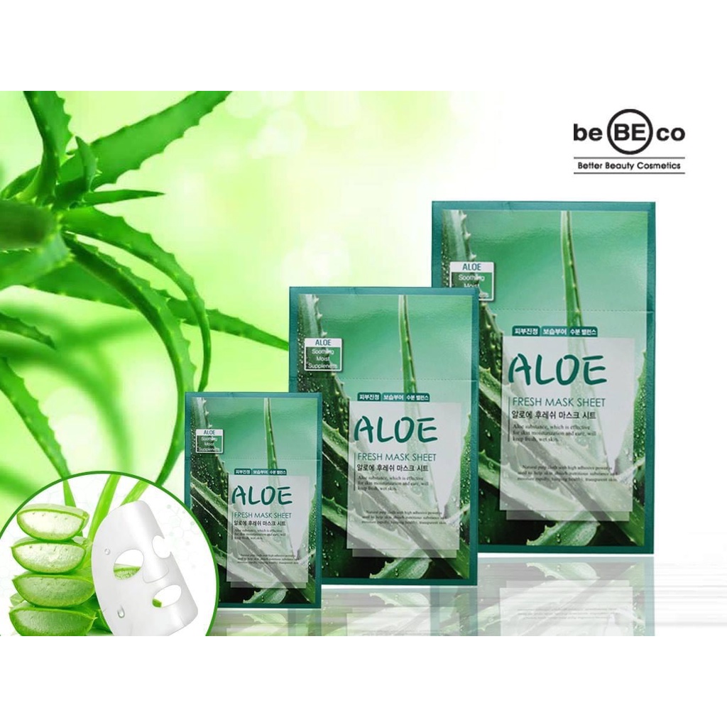 Mặt nạ dưỡng da tinh chất lô hội BEBECO Aloe Fresh Mask Sheet 23G