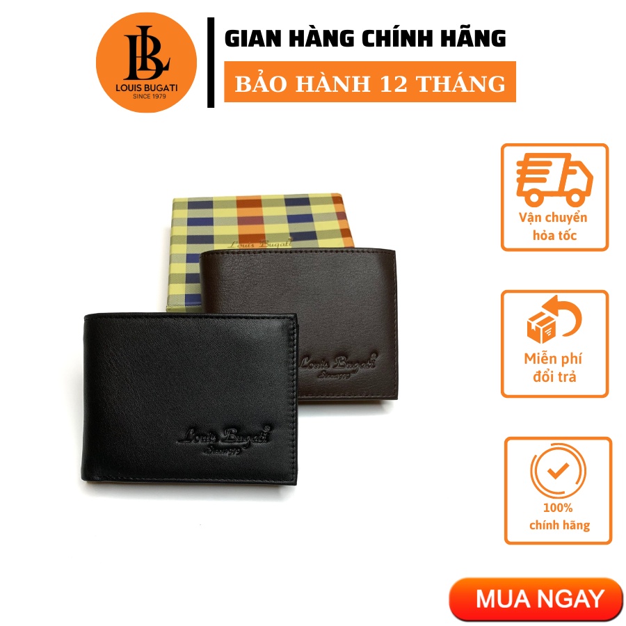 Ví nam cao cấp thương hiệu LOUIS BUGATI ví da bò nam VMB03