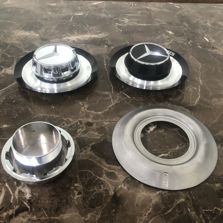Logo chụp mâm, ốp lazang bánh xe ô tô Maybach AMG BC-1030C - 1 chiếc
