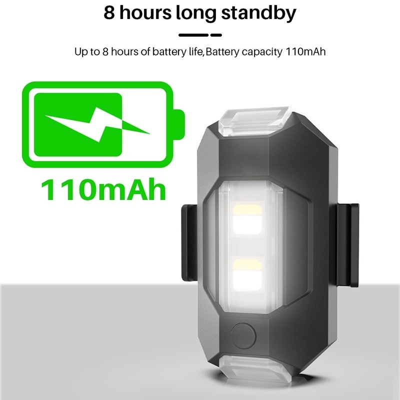 Đèn LED Mini Gắn Đuôi Xe Đạp / Xe Máy Nhiều Chế Độ Điều Chỉnh Được Chống Va Chạm
