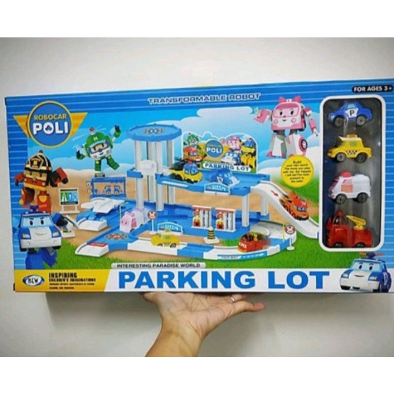 [FREESHIP❤️] Đồ Chơi Xếp Hình Mô Hình Bãi Đỗ Xe Những Chú Chó Cứu Hộ Poli Car Parking Lot