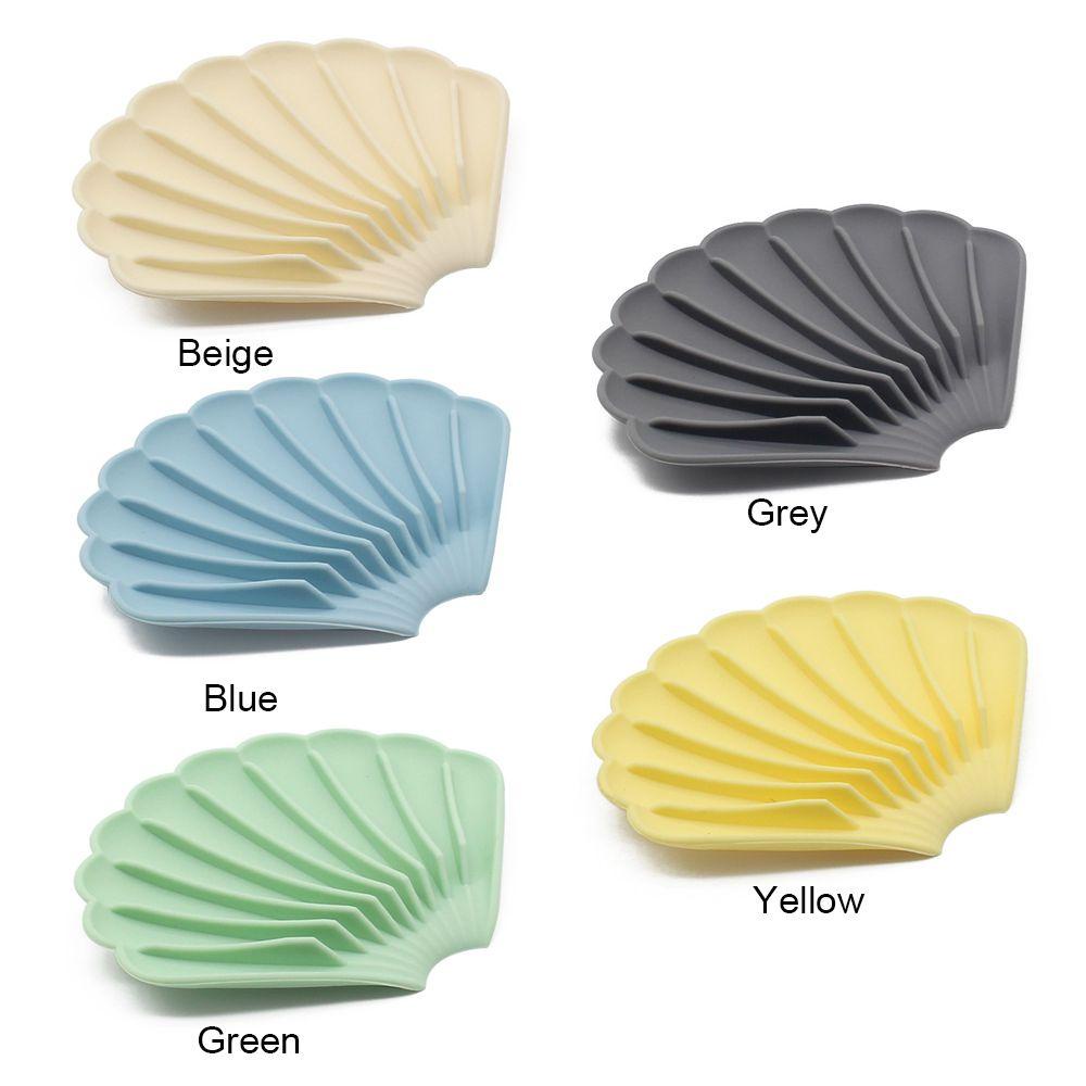 PINEVN Khay Silicone Đựng Xà Phòng Hình Vỏ Sò Kèm Khay Thoát Nước Tiện Dụng
