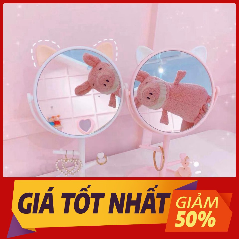 [Sale toàn shop] Gương trang điểm tai mèo cute