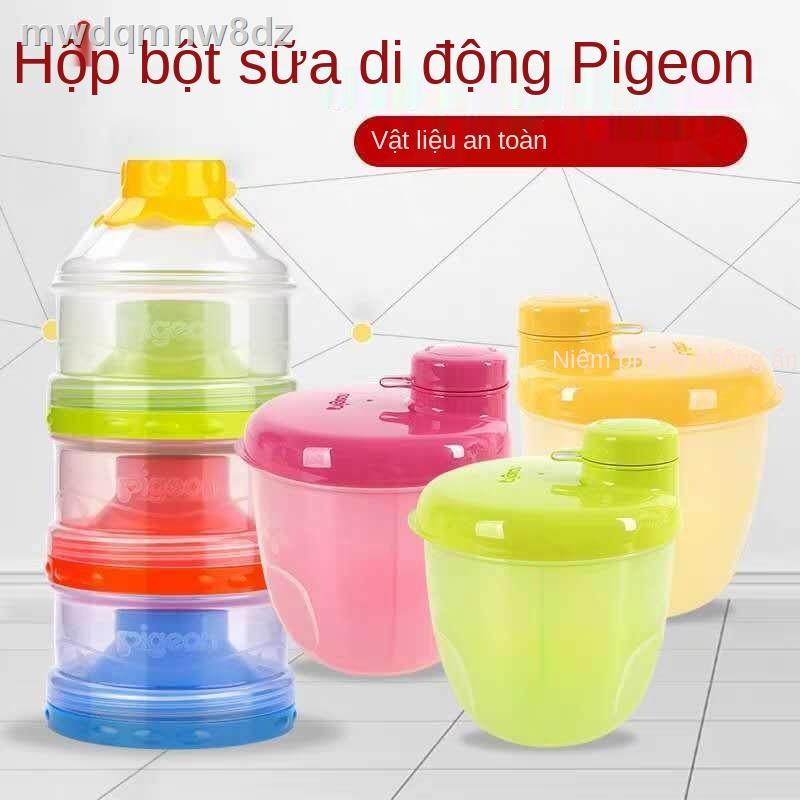 Hộp đựng sữa bột cho bé Pigeon đa năng xách tay 3 ngăn bảo quản sản phẩm